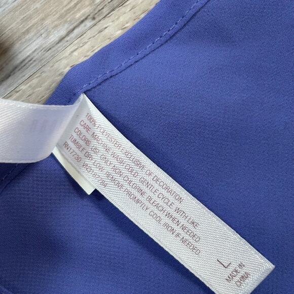 Gilligan & O'Malley Periwinkle Slip Dress Lingerie Lace Trim Size Large - Picture 7 of 7